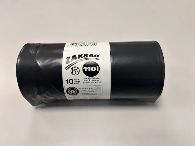 Kehrichtsäcke 110 Liter schwarz Verschlussband