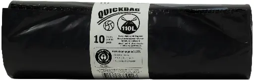 Kehrichtsäcke 110 Liter schwarz Zugband